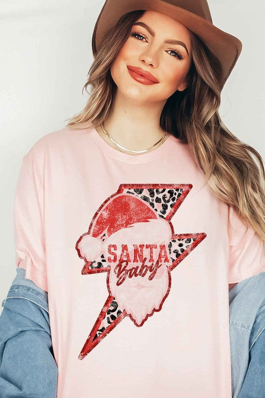 SANTA BABY CHRISTMAS GRAPHIC TEE / T-SHIRT