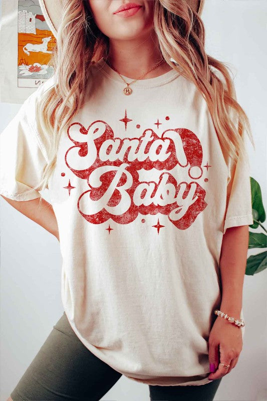 SANTA BABY CHRISTMAS T-SHIRT PLUS SIZE