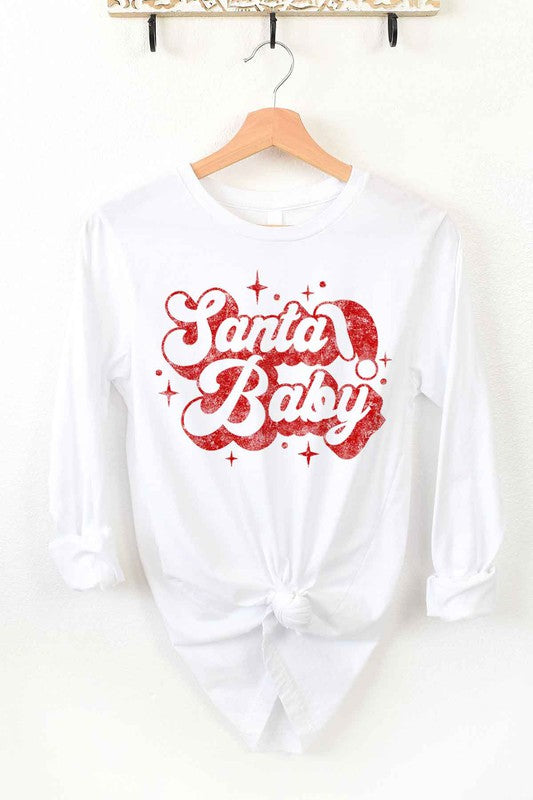 SANTA BABY CHRISTMAS LONG SLEEVE TEE