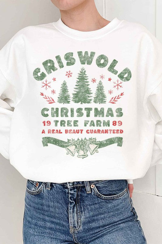 CHRISTMAS TREE FARM GRAPHIC PLUS SIZE SWEATSHIRT