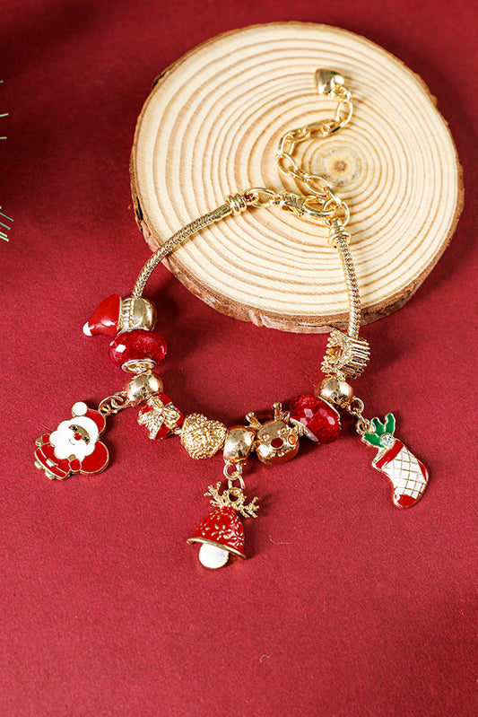 Racing Red Christmas Alloy Bracelet