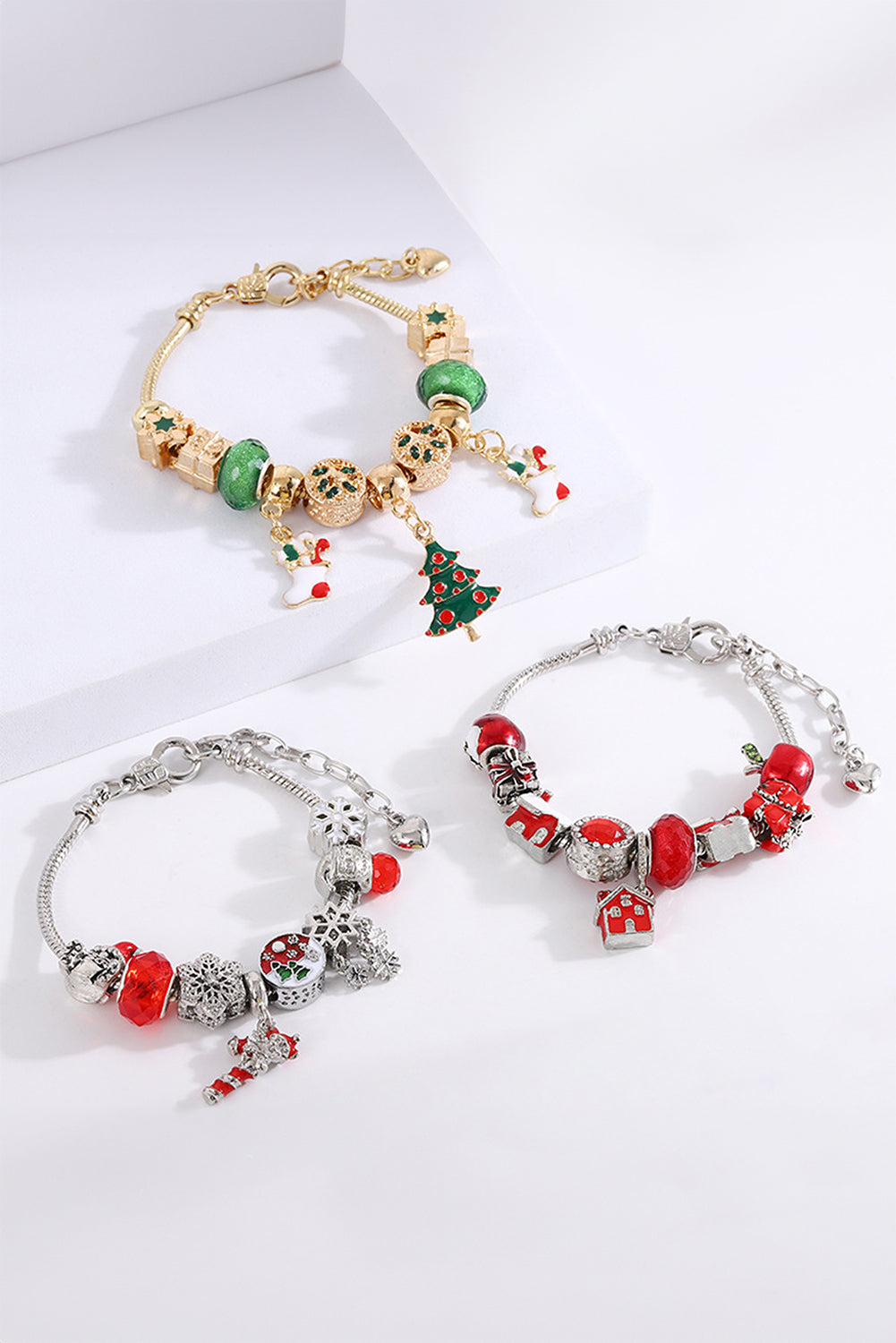 Racing Red Christmas Alloy Bracelet