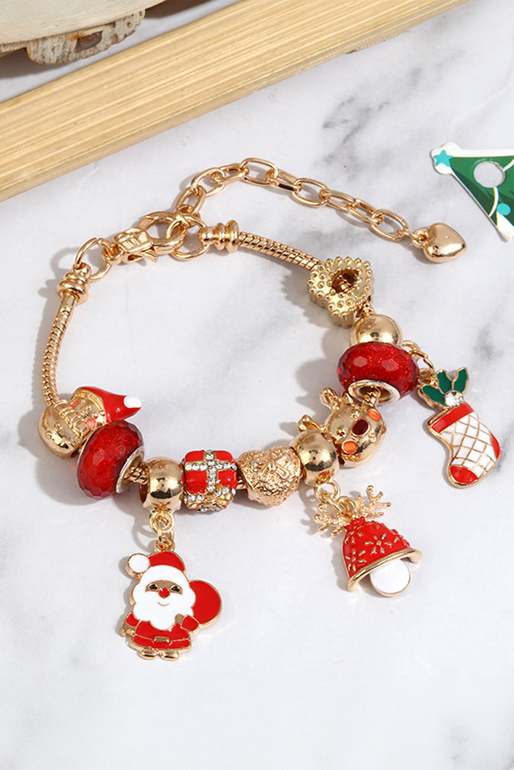 Racing Red Christmas Alloy Bracelet