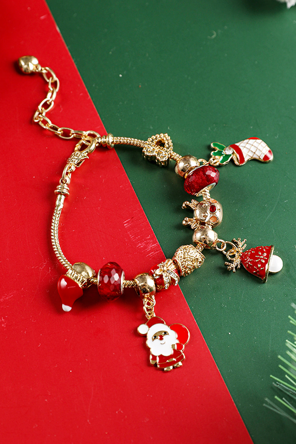 Racing Red Christmas Alloy Bracelet